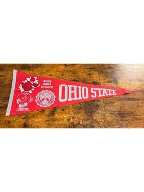 Vintage Ohio State University Buckeyes Rose Bowl Classic pennant
